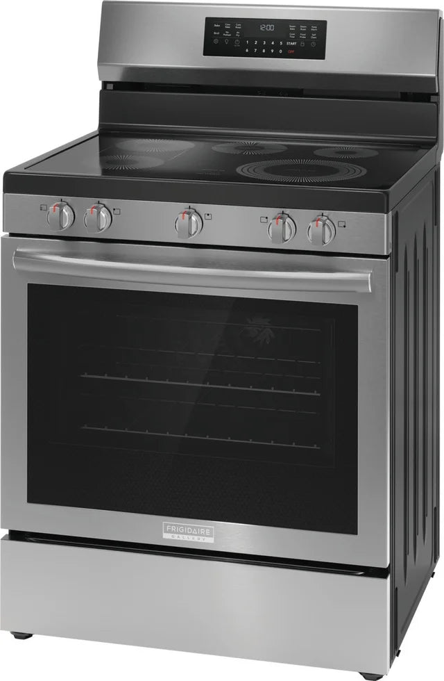 30 Inch Freestanding Electric Range with 5 Elements, 5.3 cu. ft. Convection Oven, EvenTemp Element, Bridge Element, Storage Drawer, Air Fry, Self Clean, and Star-K: Stainless Steel