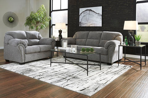 Allmax Pewter Sofa and Loveseat