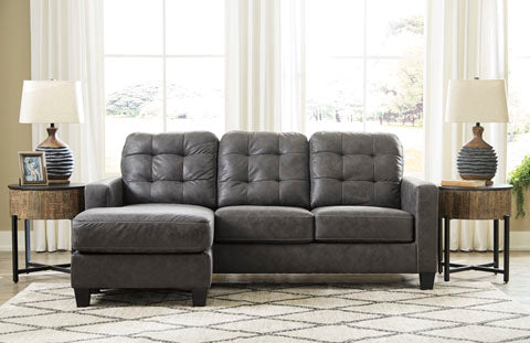 Vendali Gunmetal Sofa Chaise