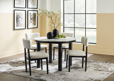 Xandrum Dining Table and 4 chairs