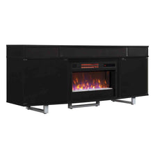 Load image into Gallery viewer, 72 inch Enterprise Bluetooth Console with Fireplace in Black
