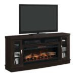 Load image into Gallery viewer, 72 inch Enterprise Bluetooth Console with Fireplace in Black
