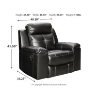 Load image into Gallery viewer, Kempton Black Recliner
